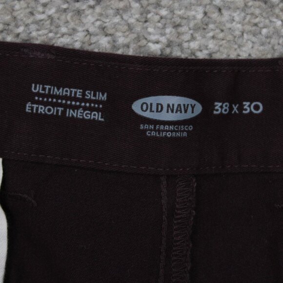 Old Navy Ultimate Slim Chino Pants NWT Mens 38x30 Red Built-In Flex Stretch - Picture 13 of 16